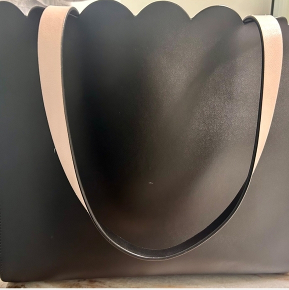 Kate Spade Black Tote with Cream Straps - Picture 2 of 10